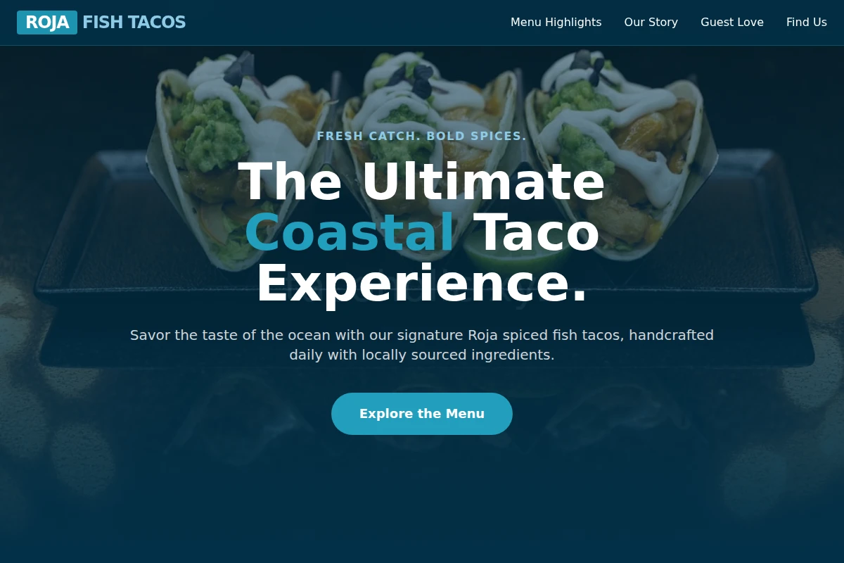 Roja Fish Tacos
