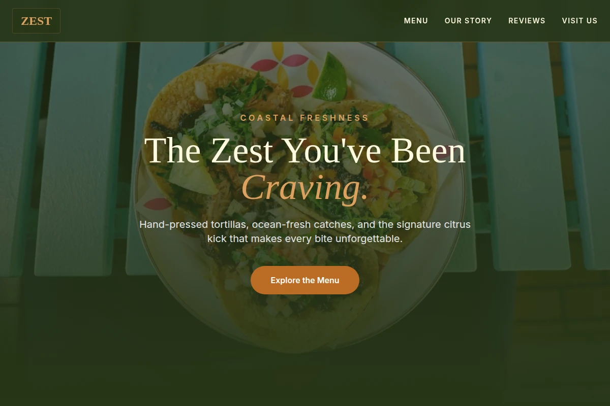 Zest Fish Tacos